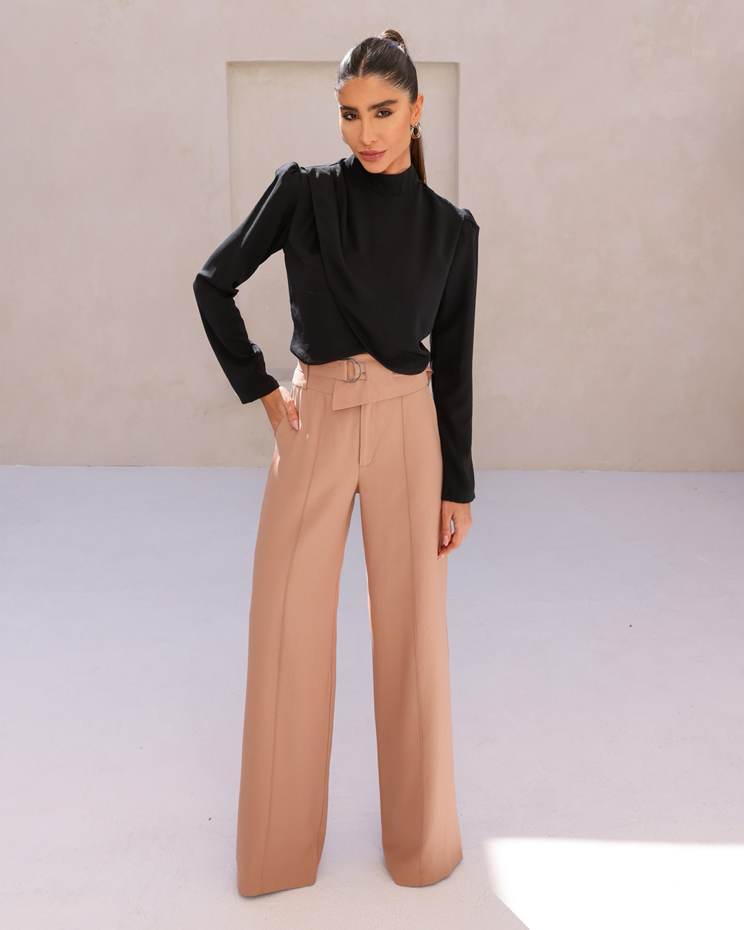 Dot Clothing - Pants Dot Clothing Pantalona Asymmetrical Beige - 2025BEGE