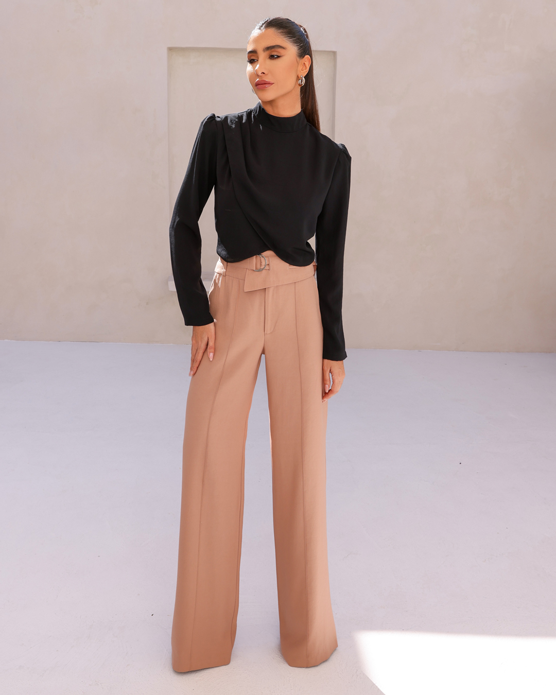 Dot Clothing - Pants Dot Clothing Pantalona Asymmetrical Beige - 2025BEGE