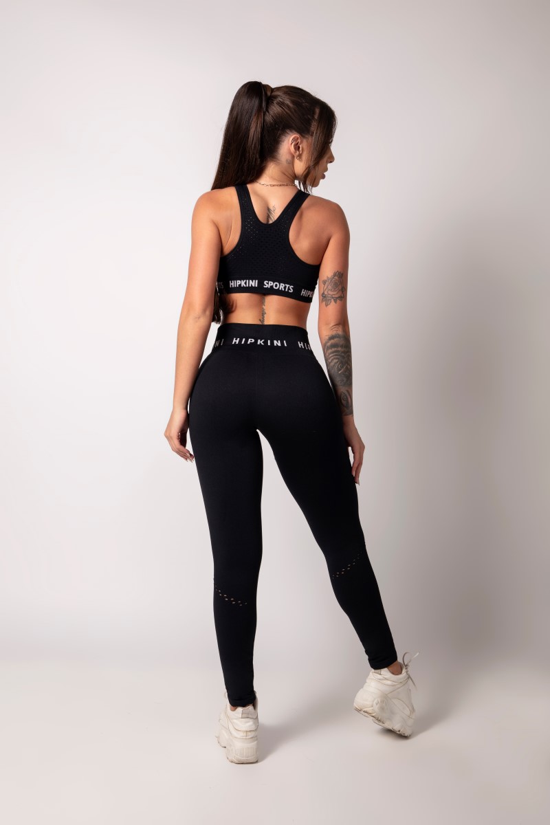 Hipkini - Black Seamless Athletic Top - 33330104