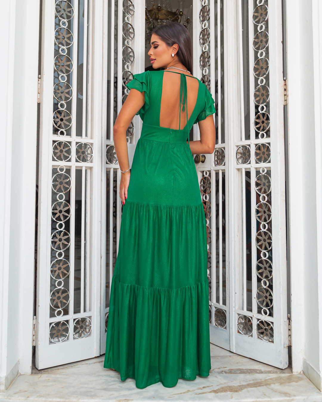 Cappuccino - Vestido Cappuccino Longo Babado Verde - 8U191AVERDE