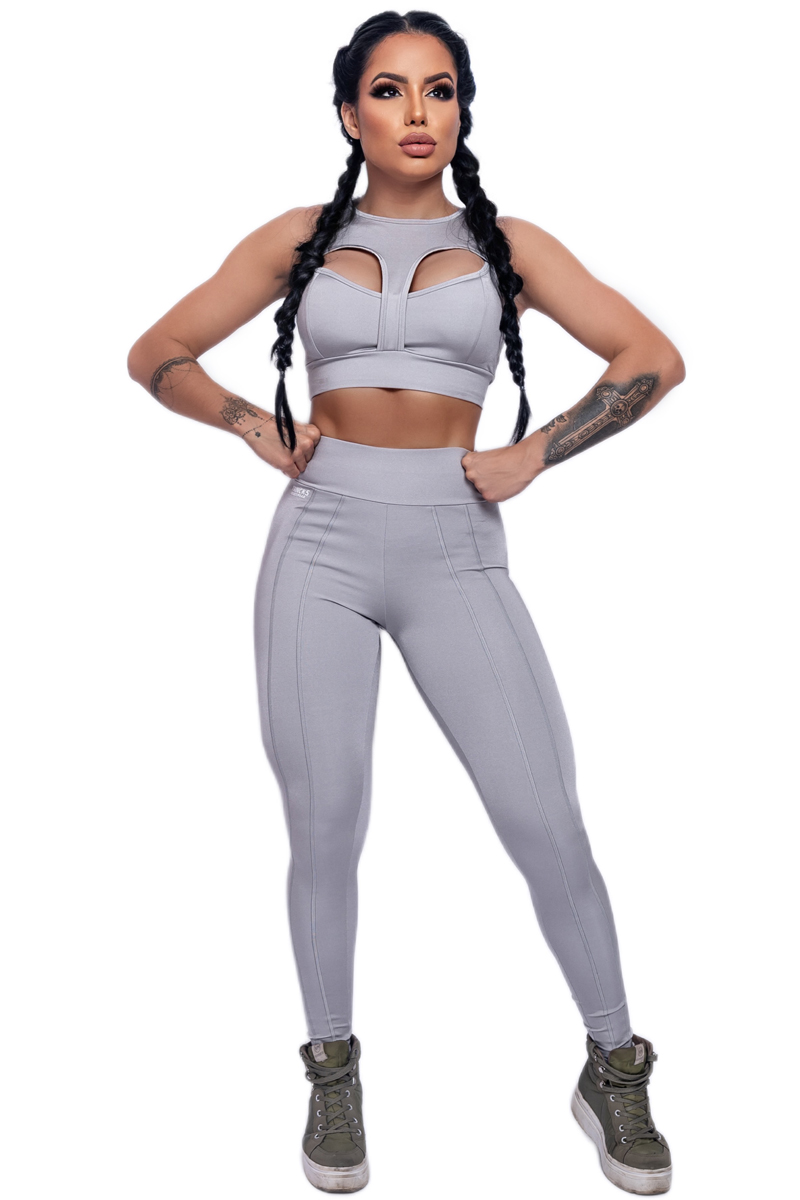 Trincks - Conjunto Legging e Top Style Silver - 