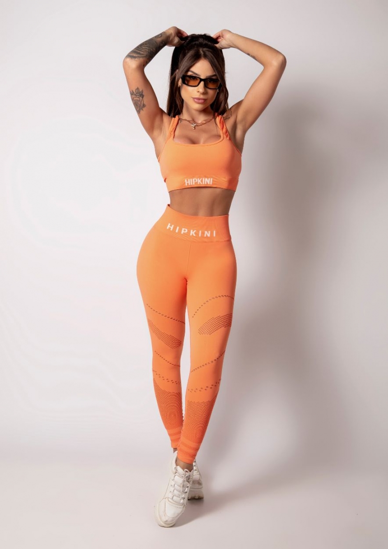 Hipkini - Legging Athletic Seamless Laranja - 3330099