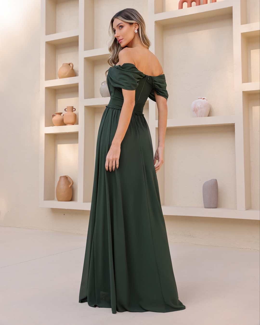 Dot Clothing - Vestido Dot Clothing Ombro a Ombro Verde - 2044VERDE