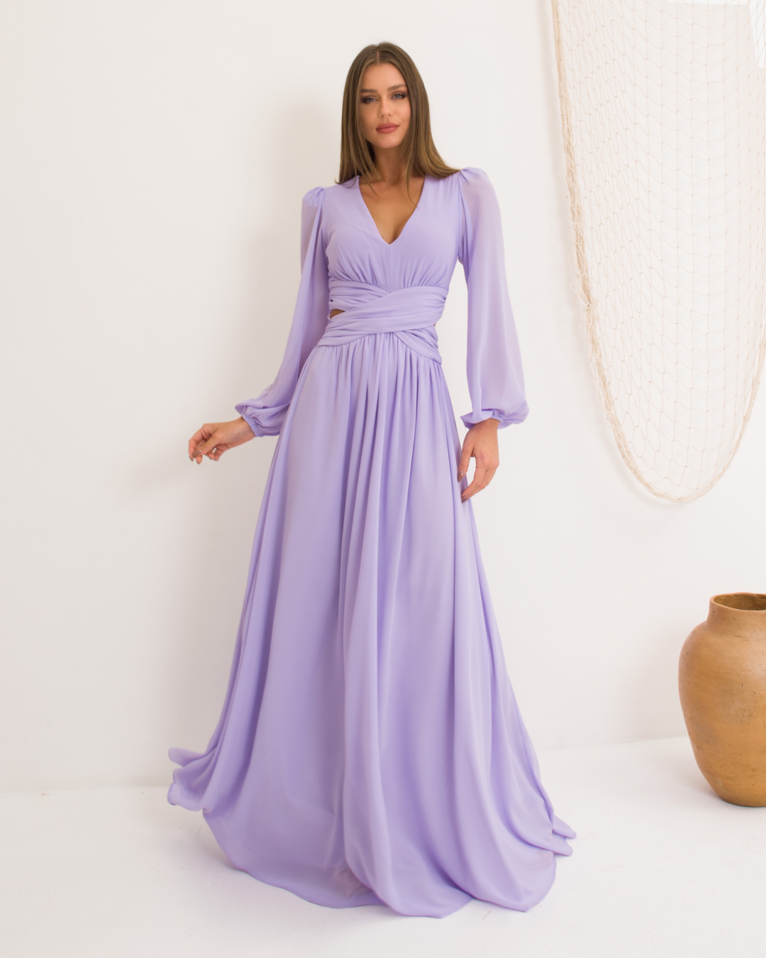 Dot Clothing - Dress Dot Clothing Long Long Sleeve Lilac - 2017LILAS