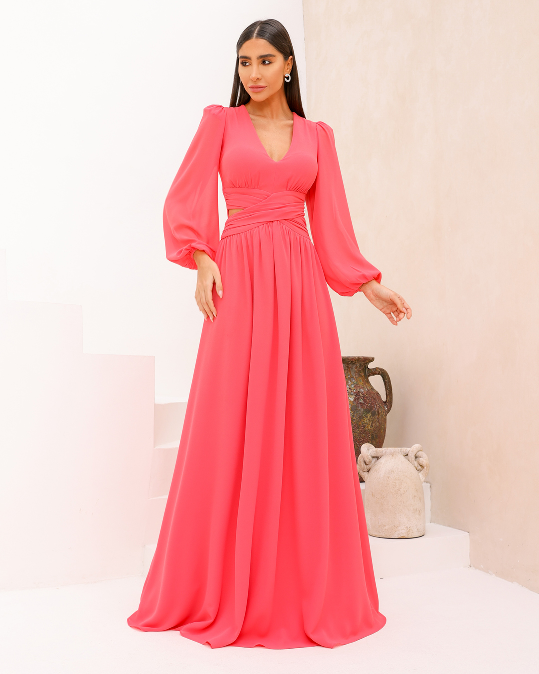 Dot Clothing - Dress Dot Clothing Long Long Sleeve Pink - 2017ROSA