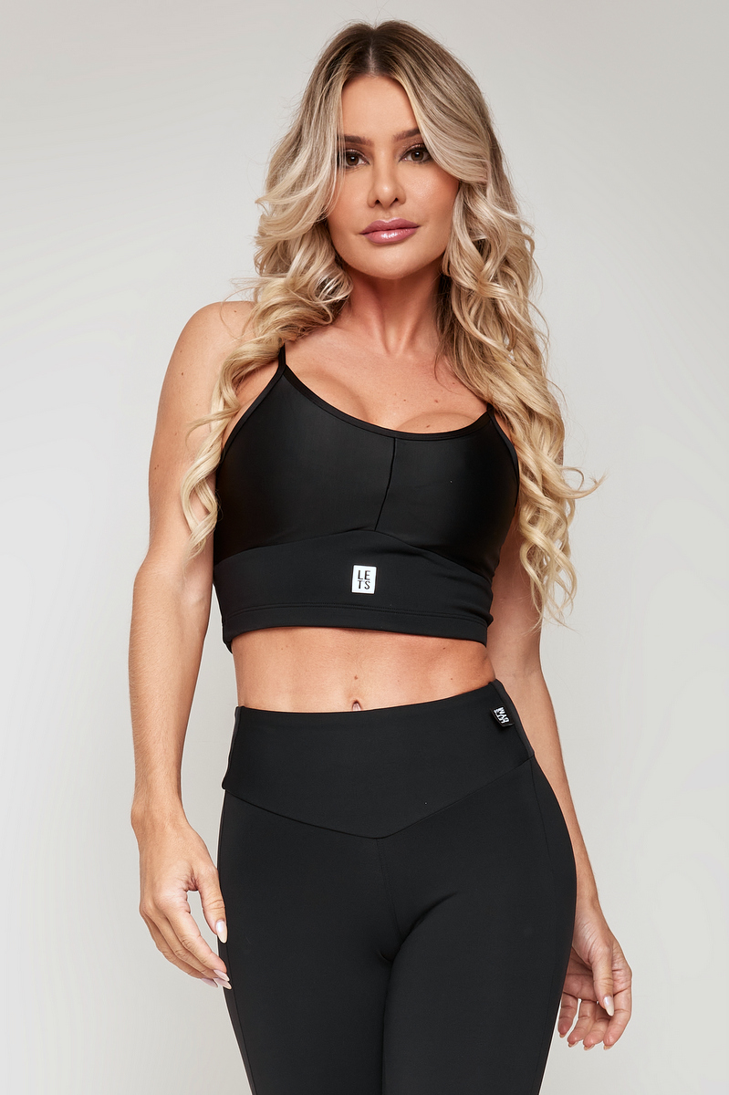 Lets Gym - Top Cosmic Preto - 2103PT