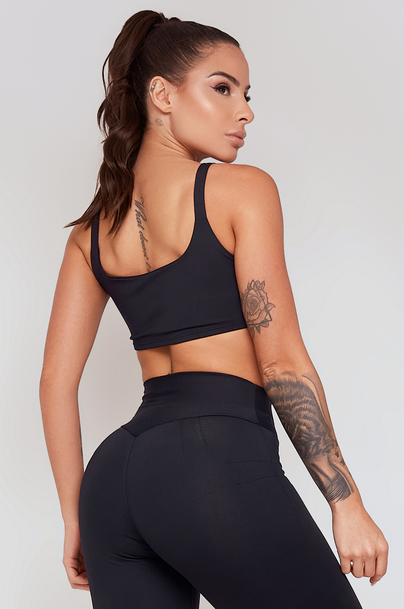 Lets Gym - Top Basic Colors Preto - 1712BPT