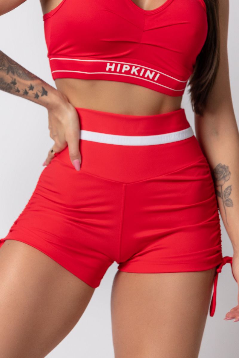 Hipkini - Gymrat Red Shorts with Tie - 33330177