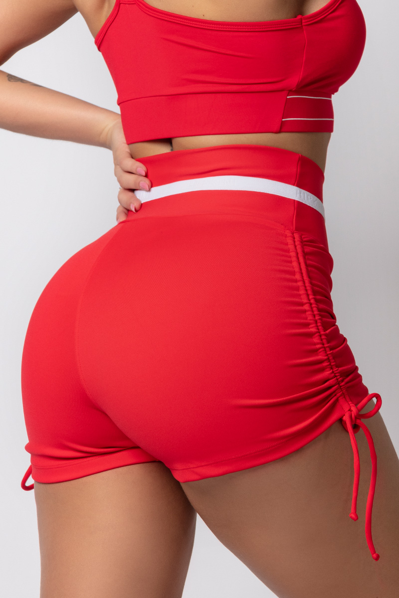 Hipkini - Shorts Gymrat Vermelho com Amarração - 33330177