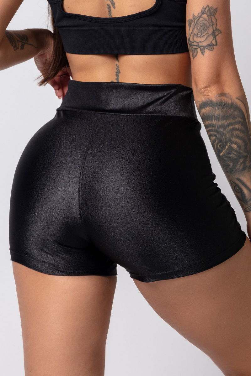 Hipkini - Gymrat Fitness Black Shorts with Braided Eyelets on the Waistband - 33330173