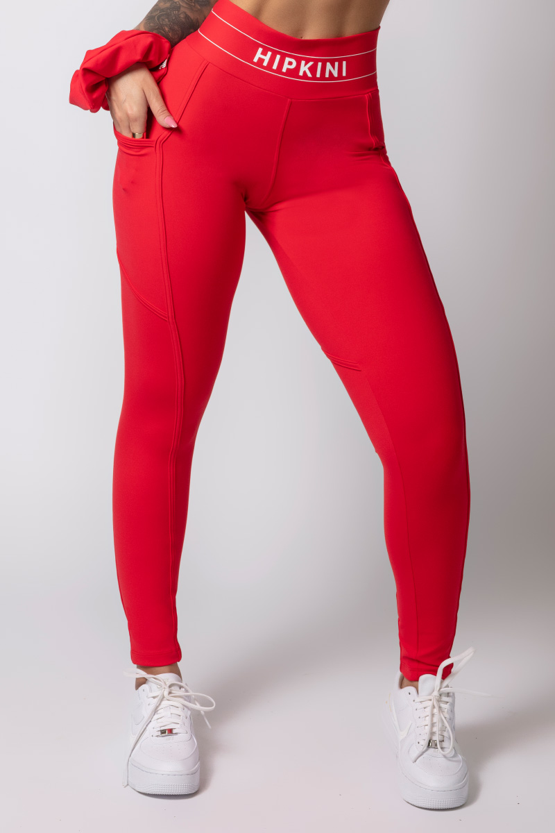 Hipkini - Red Gymrat Legging with Silk - 33330176