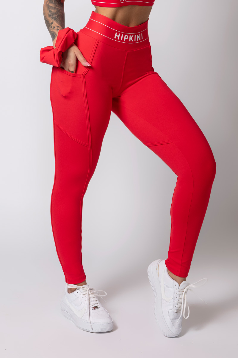 Hipkini - Red Gymrat Legging with Silk - 33330176