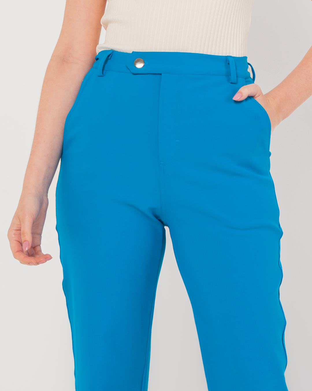 Miss Misses - Miss Misses Pants With Pockets Straight Blue - 54040002