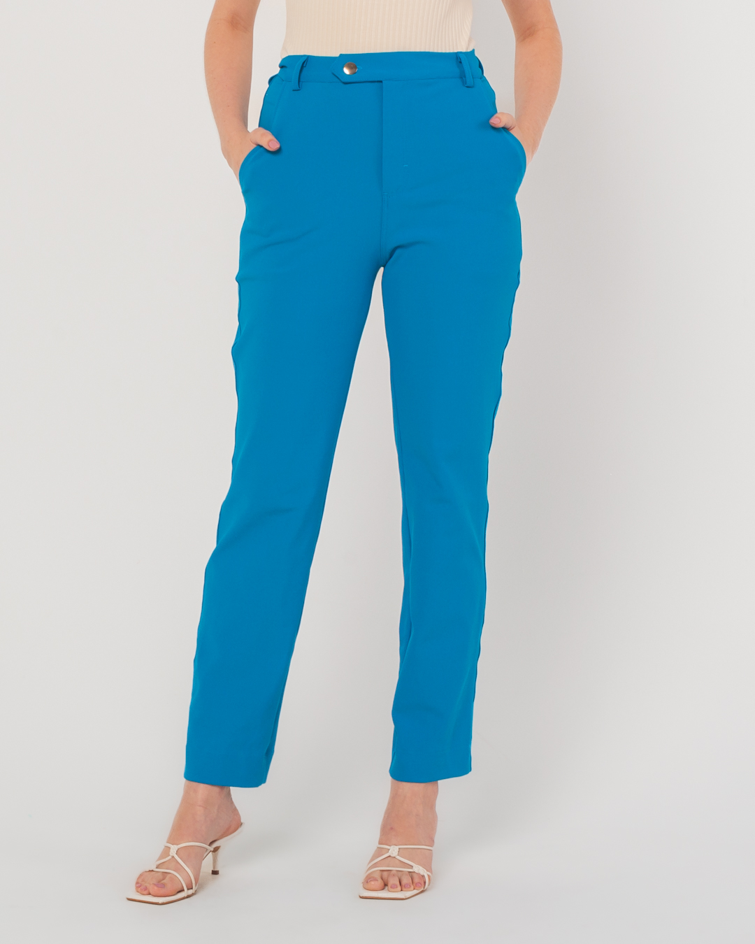 Miss Misses - Miss Misses Pants With Pockets Straight Blue - 54040002