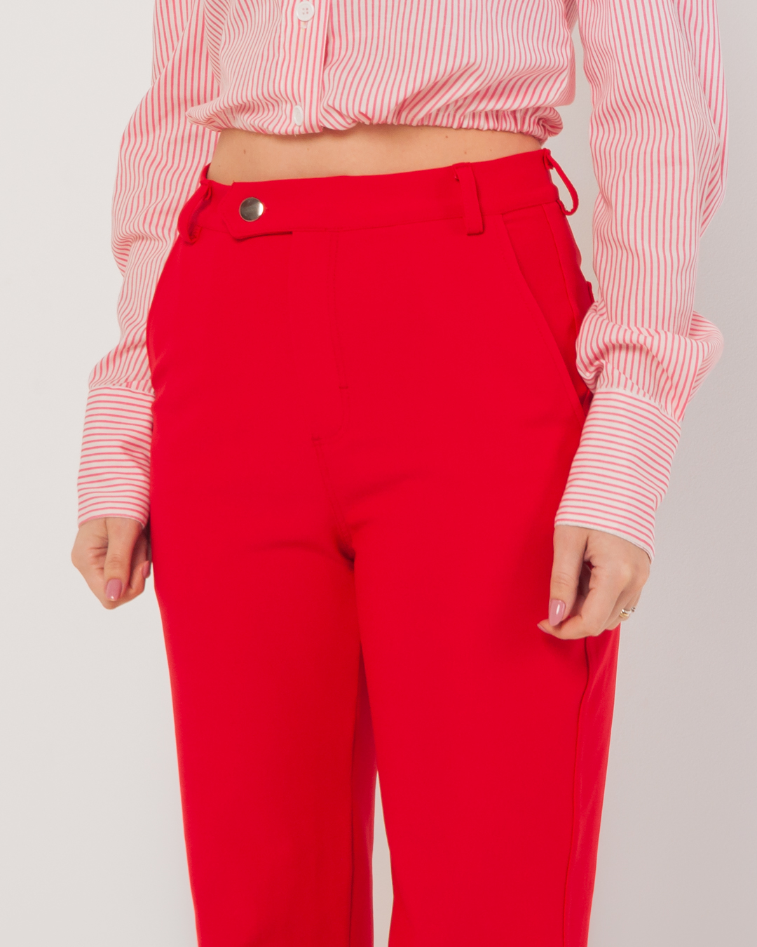 Miss Misses - Miss Misses Pants With Pockets Straight Red - 54040024