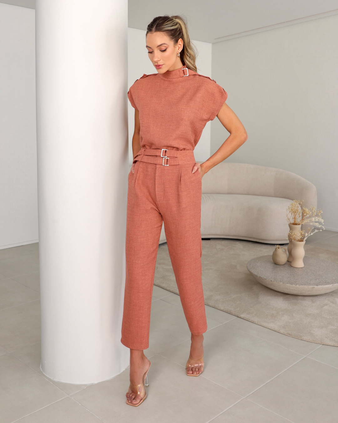 Dot Clothing - Conjunto Dot Clothing Fivelas Goiaba - 2060ROSE