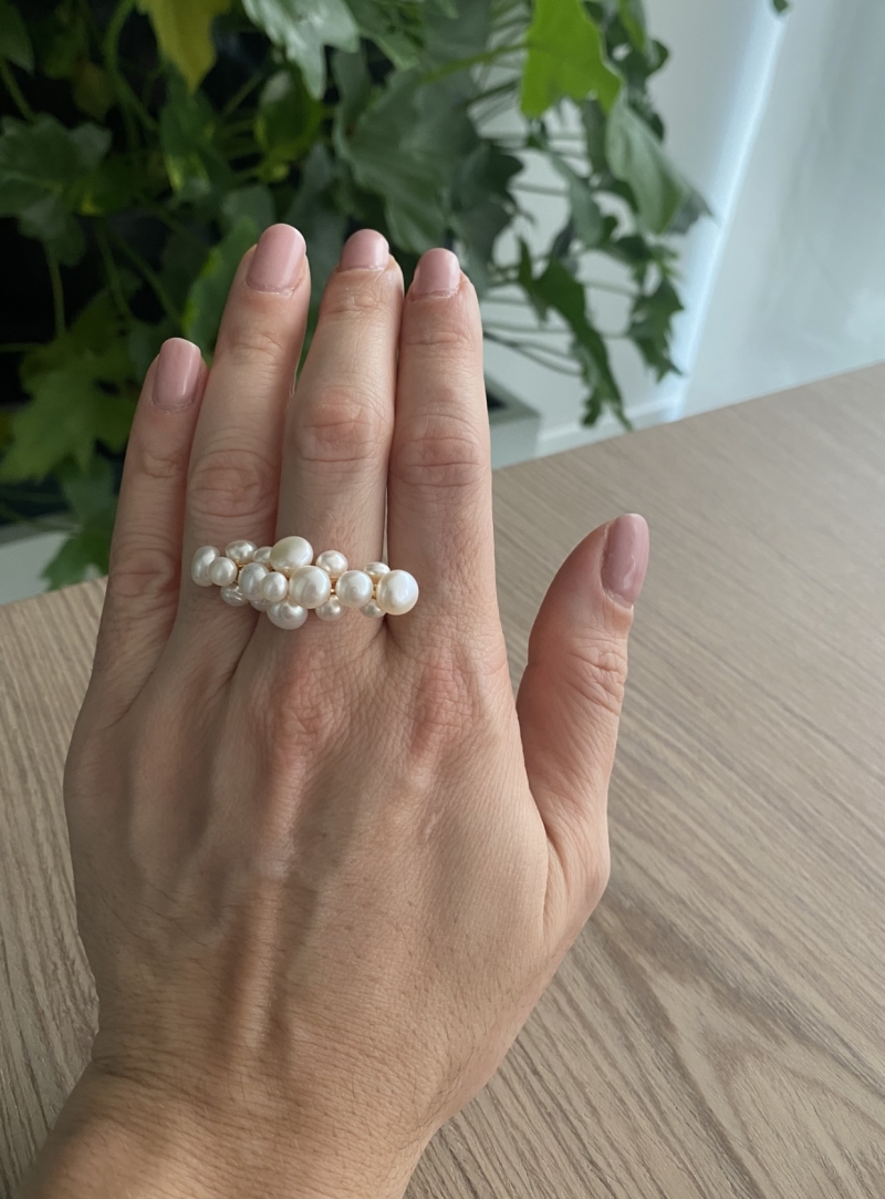 Mikabe - Multi Freshwater Pearl Ring - MK1633