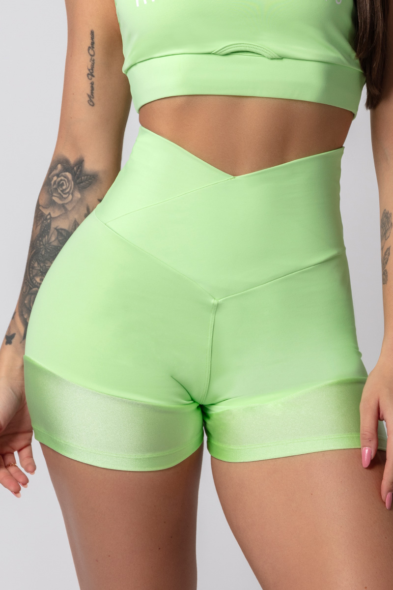 Hipkini - Green Gymrat Shorts with Waistband Straps - 33330186