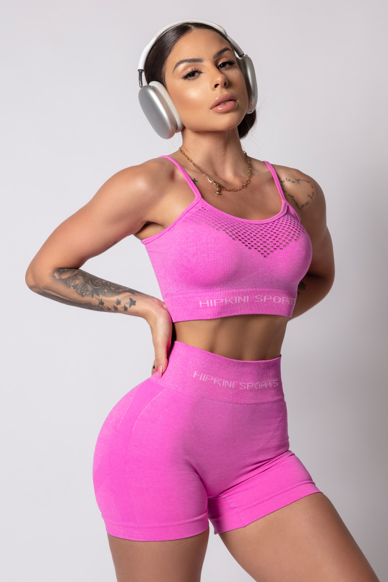 Hipkini - Pink Seamless Gymrat Top - 33330143