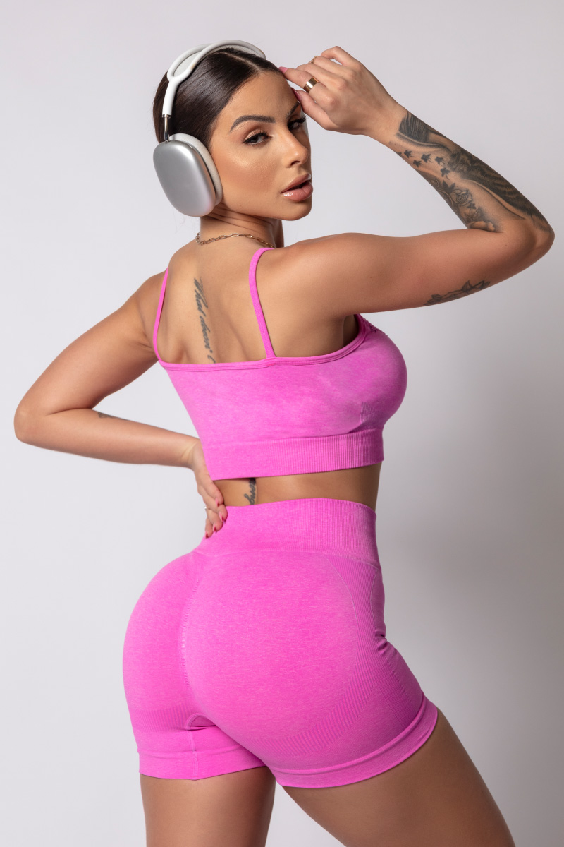 Hipkini - Pink Seamless Gymrat Top - 33330143