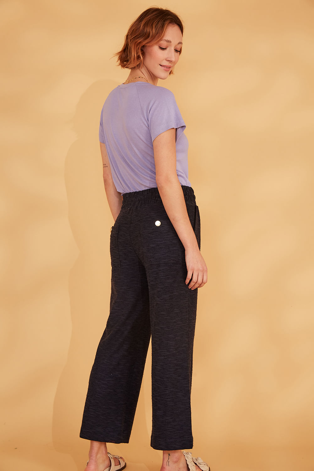 Hidrogênio - PANTALON PANTS WITH ELASTIC RAICA MARINHO WAISTBAND - 19142004