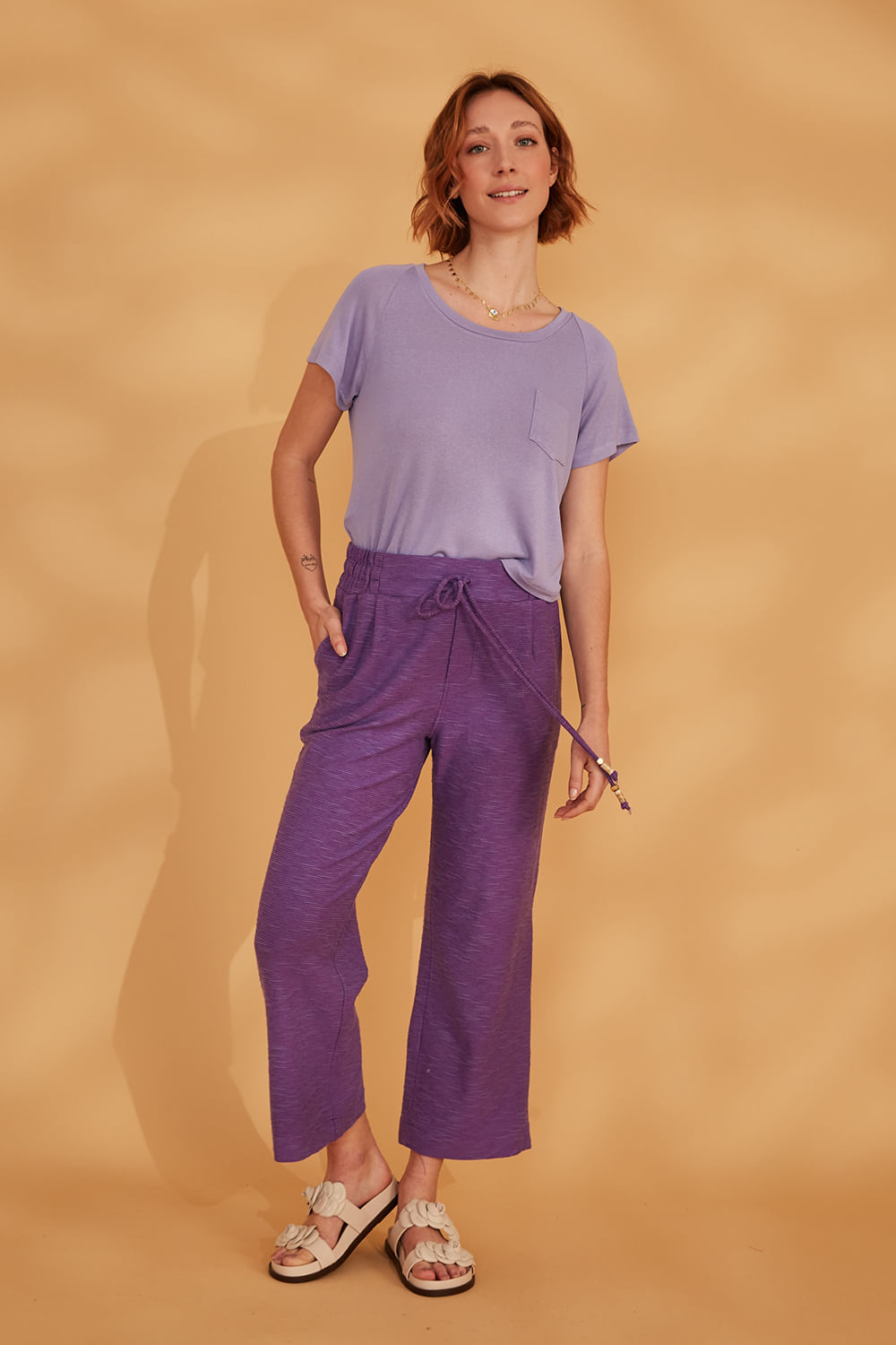 Hidrogênio - PANTALON PANTS WITH ELASTIC WAISTBAND RAICA VALÉRIA - 19142447