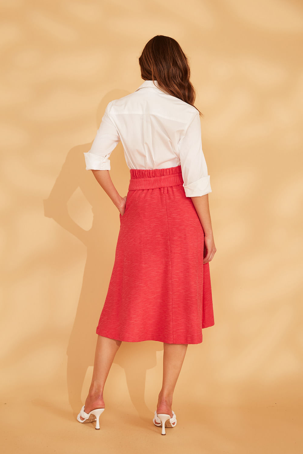 Hidrogênio - MIDI SKIRT WITH ROSE BAND - 19150441