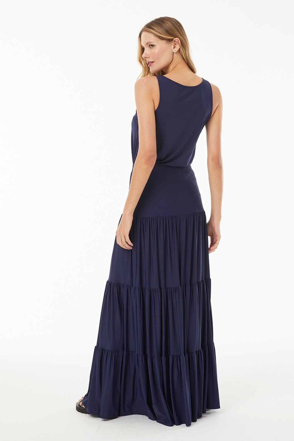 Hidrogênio - LONG SKIRT TRES MARIAS NAVY - 18925004