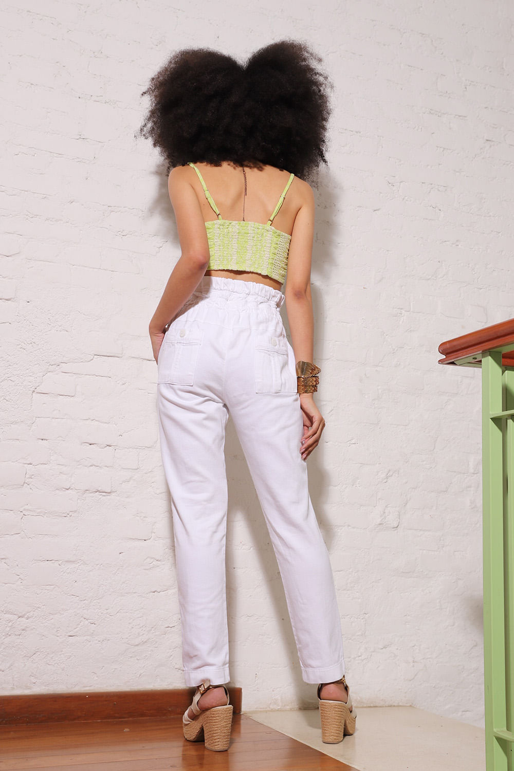 Hidrogênio - WHITE CONSUELO PANTS - 19206002