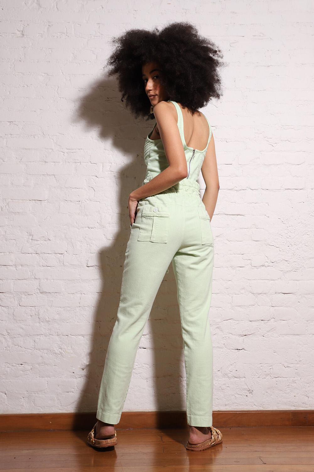 Hidrogênio - CONSUELO TROUSERS LIGHT GREEN - 19206462