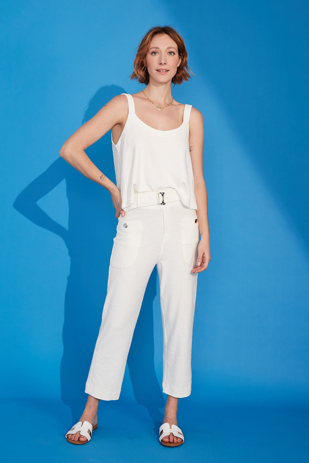 Hidrogênio - ISIS OFF WHITE TROUSERS - 19085018