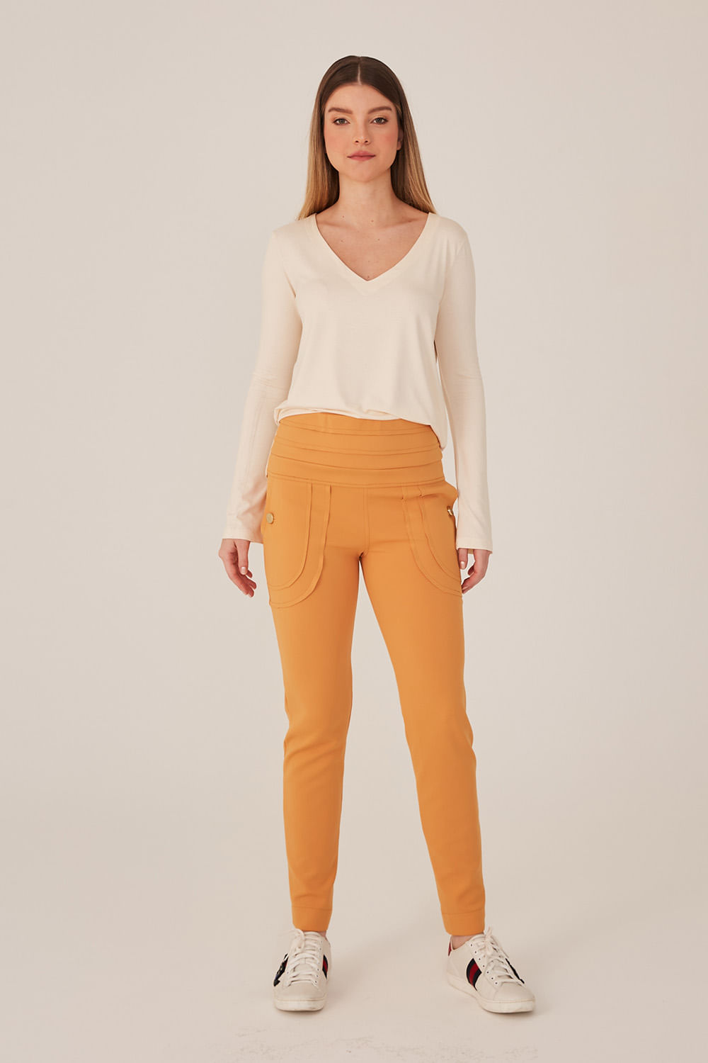 Hidrogênio - VIRGINIA MUSTARD FISHERMAN PANTS - 18931095