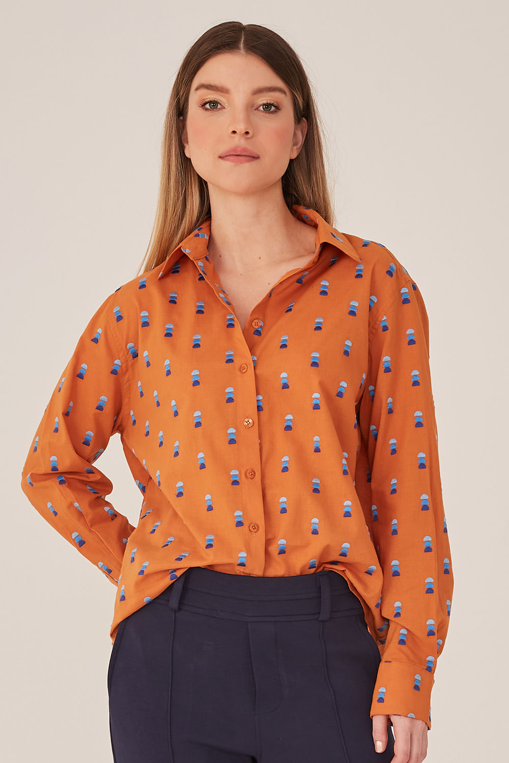 Hidrogênio - CARAMEL EMBROIDERED SHIRT - 19314029