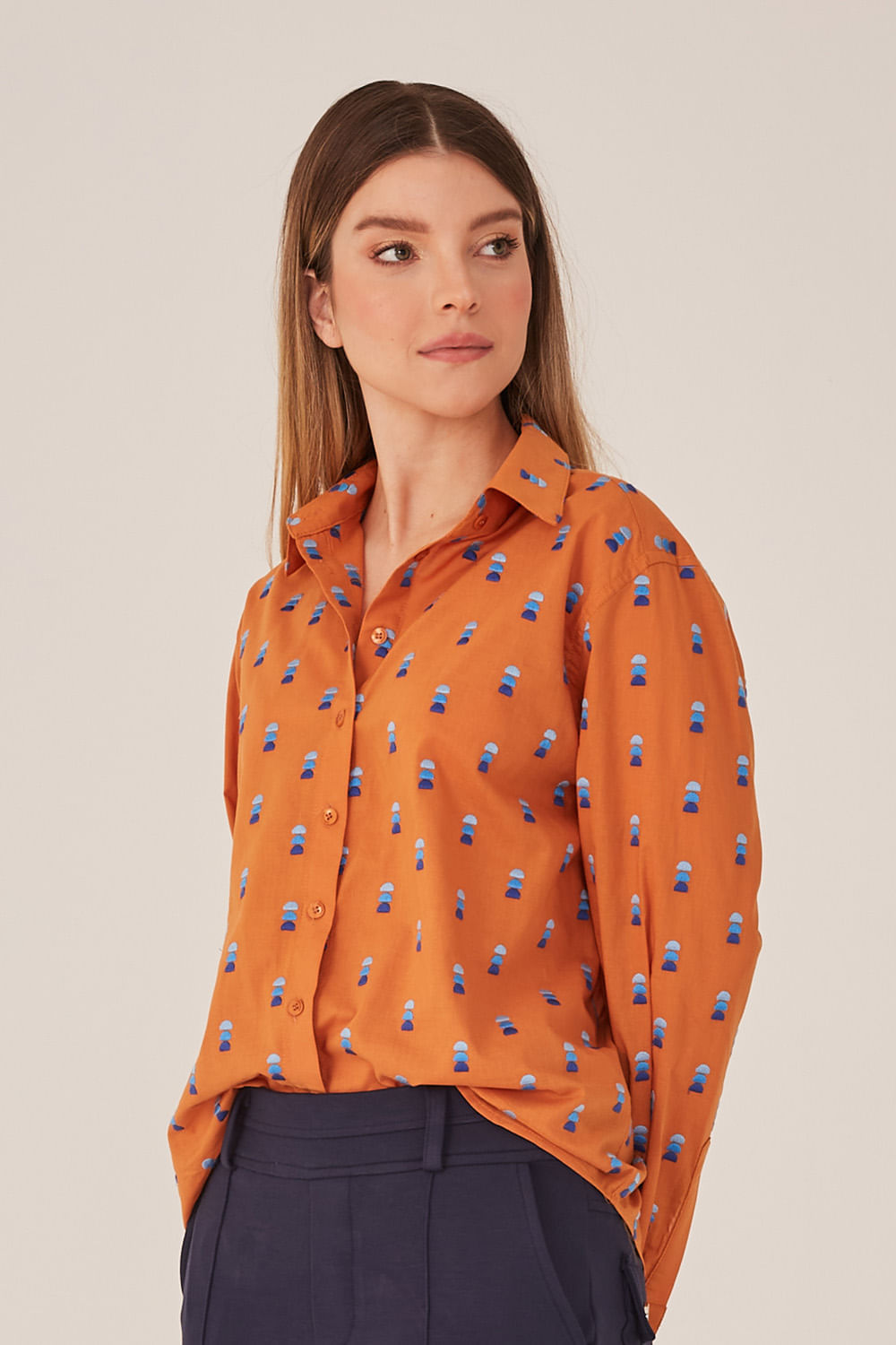 Hidrogênio - CARAMEL EMBROIDERED SHIRT - 19314029