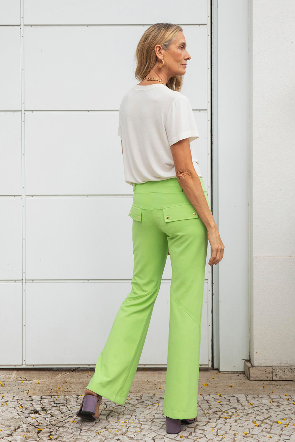 Hidrogênio - MONIQUE LEMON FLARE PANTS - 15535009