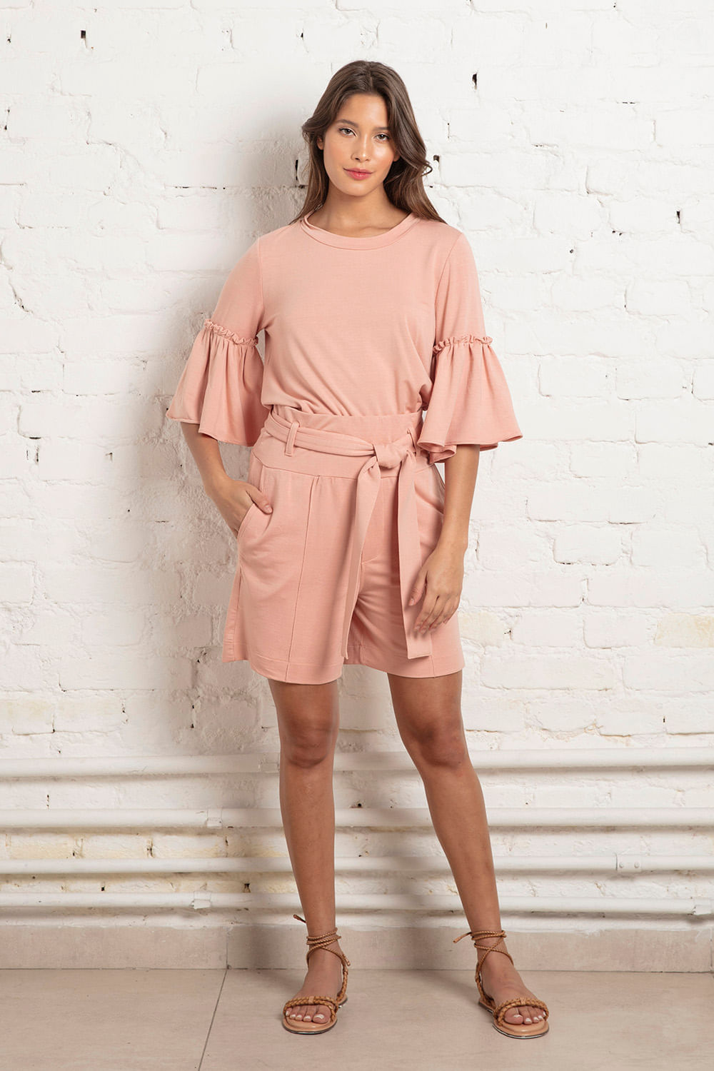 Hidrogênio - Square Shirt With PINK frill - 18830402