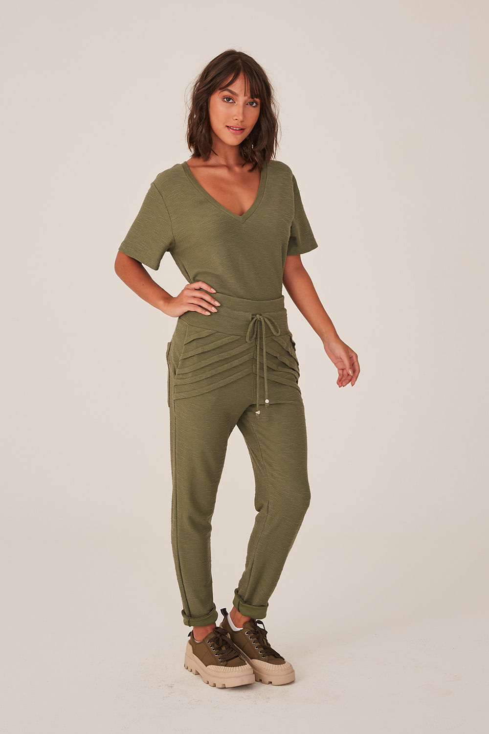 Hidrogênio - CALÇA JOGGER MARIANA MILITAR - 18448005