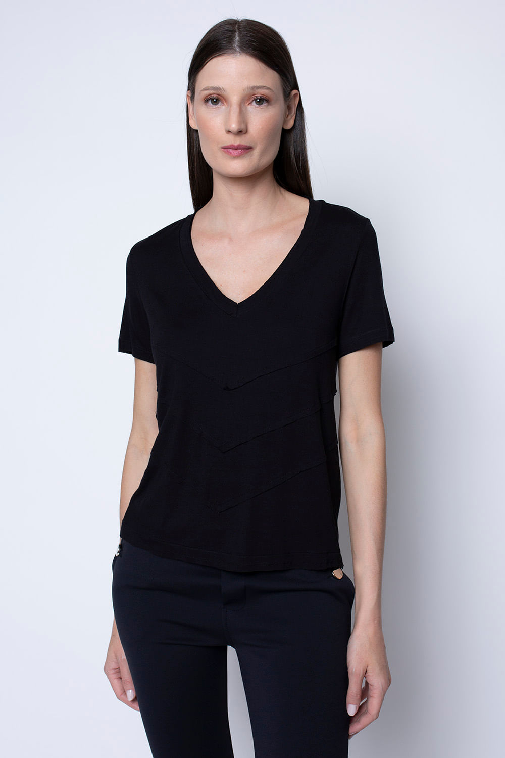 Hidrogênio - KNOCKED SHORT SLEEVE BLOUSE - 19381001