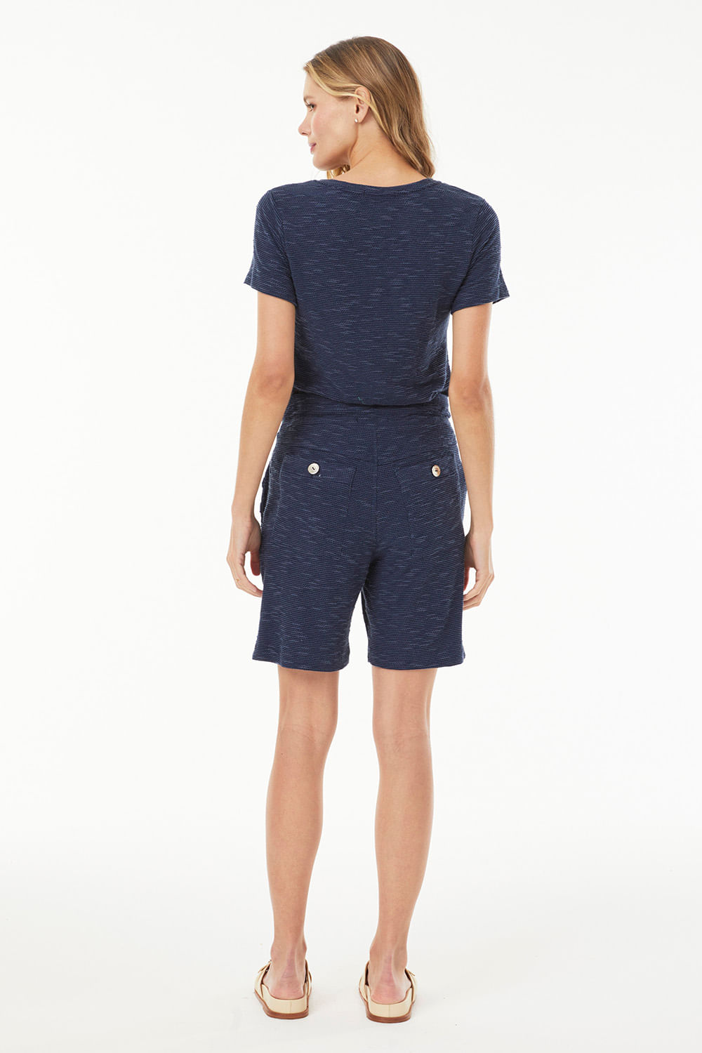 Hidrogênio - BERMUDA WITH PLEATS NAVY - 19287004