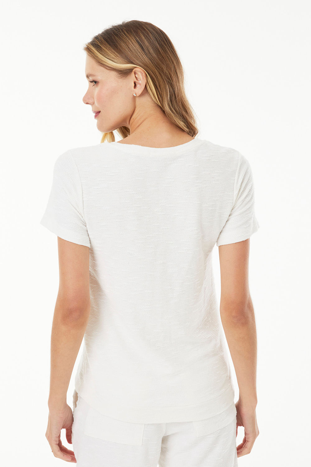 Hidrogênio - WHITE V-NECK BLOUSE - 19261002