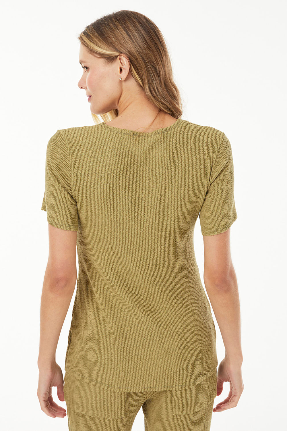 Hidrogênio - MILITARY THREAD SHORT SLEEVE BLOUSE - 19487005