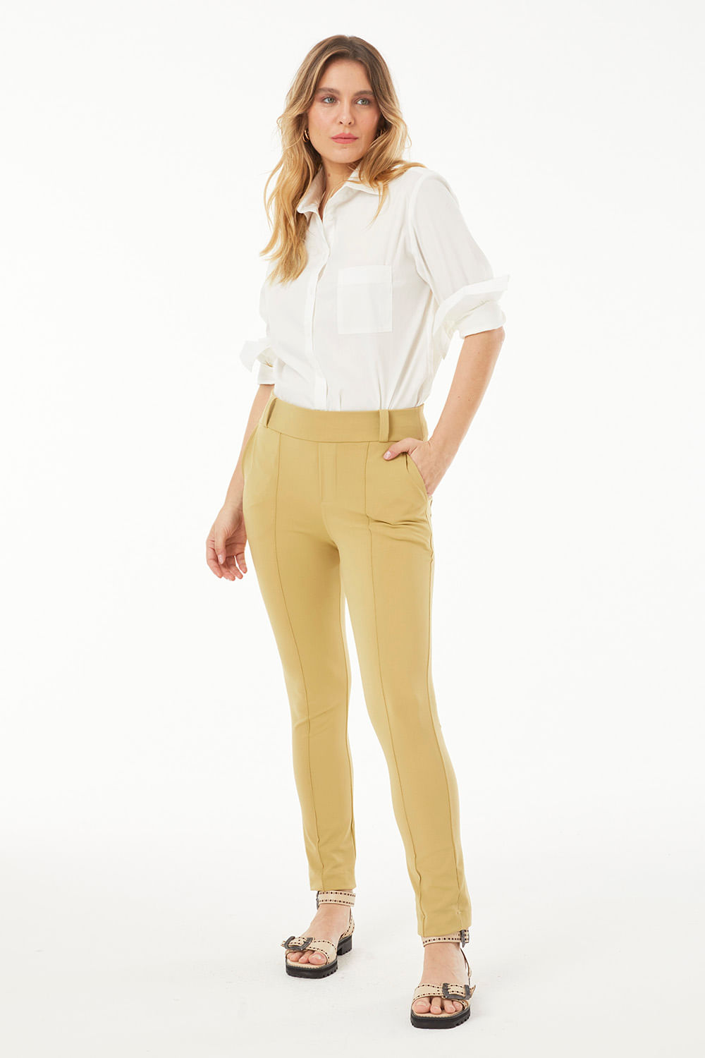 Hidrogênio - JOELMA VERDE CANA FISHERMAN PANTS - 19608479