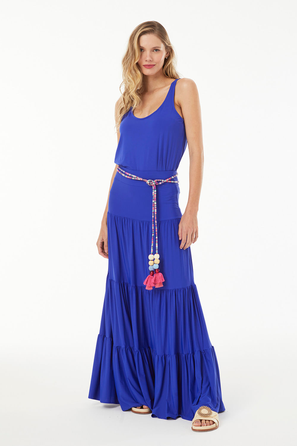 Hidrogênio - TRES MARIAS LONG SKIRT BLUE BIC - 18925455