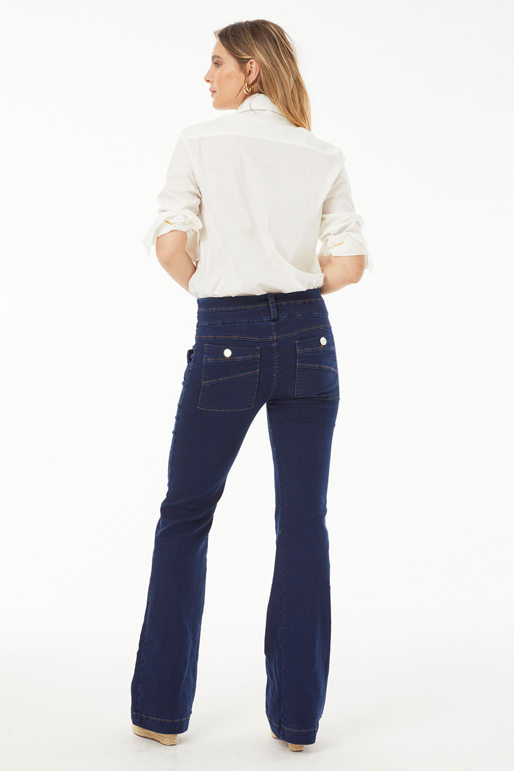 Hidrogênio - CALÇA FLARE AMORA JEANS - 19524042