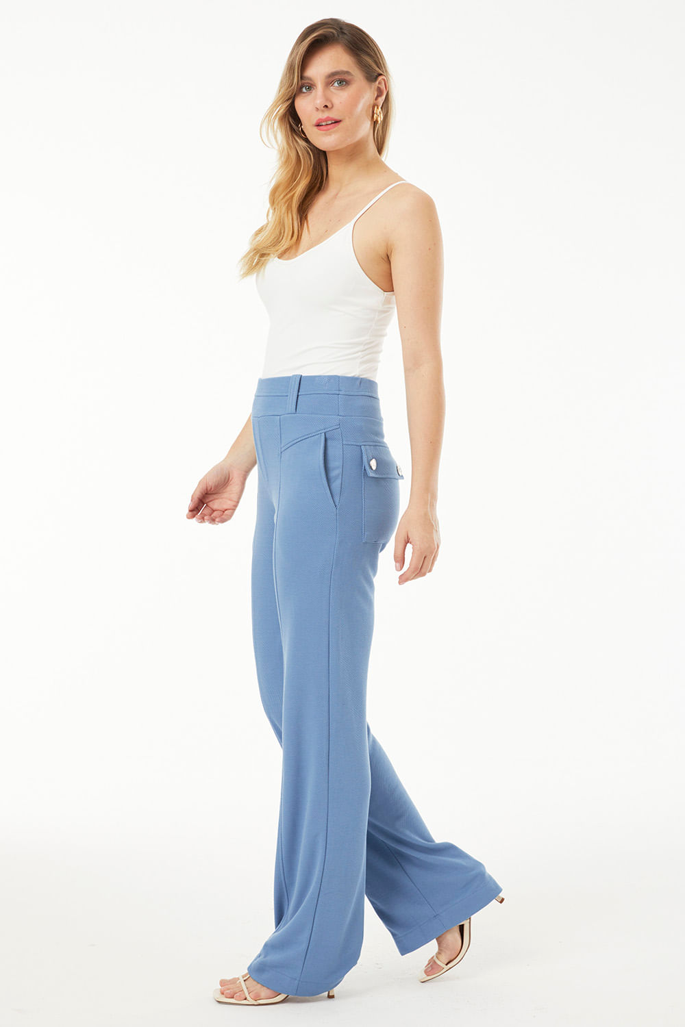 Hidrogênio - INDIGO BLUE TAILORING DANDARA STRAIGHT TROUSERS - 19464461