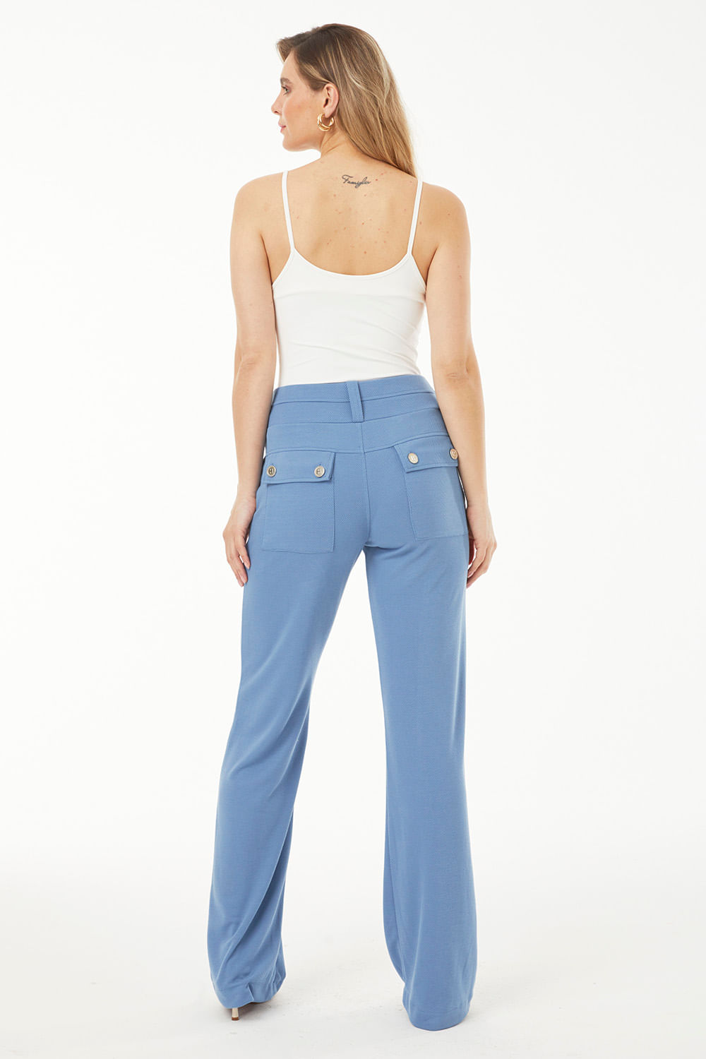 Hidrogênio - INDIGO BLUE TAILORING DANDARA STRAIGHT TROUSERS - 19464461