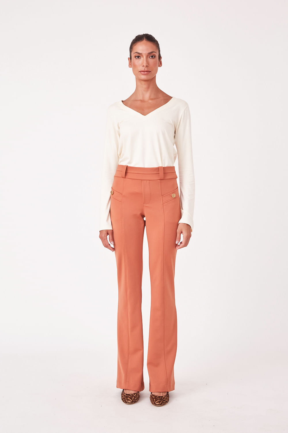 Hidrogênio - JESSIE FLARE PANTS ORANGE - 19637010