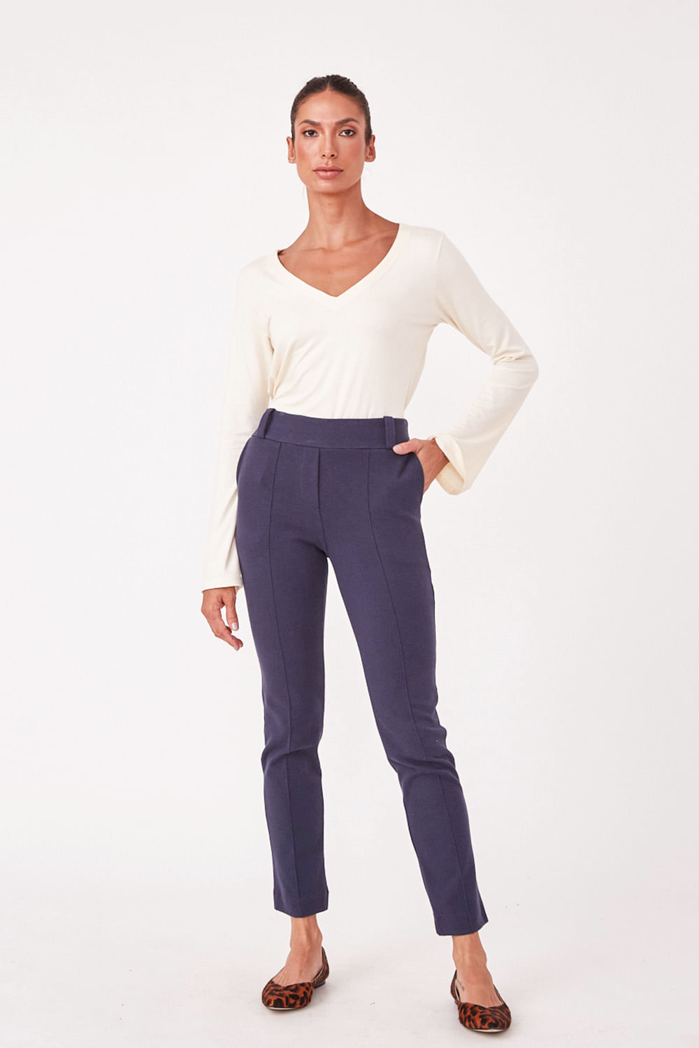 Hidrogênio - LINDOIA MARINO STRAIGHT TROUSERS - 19458004