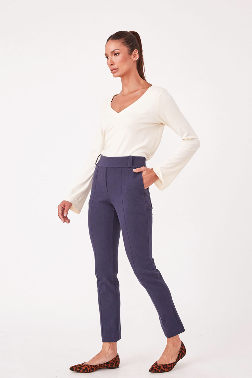 Hidrogênio - LINDOIA MARINO STRAIGHT TROUSERS - 19458004