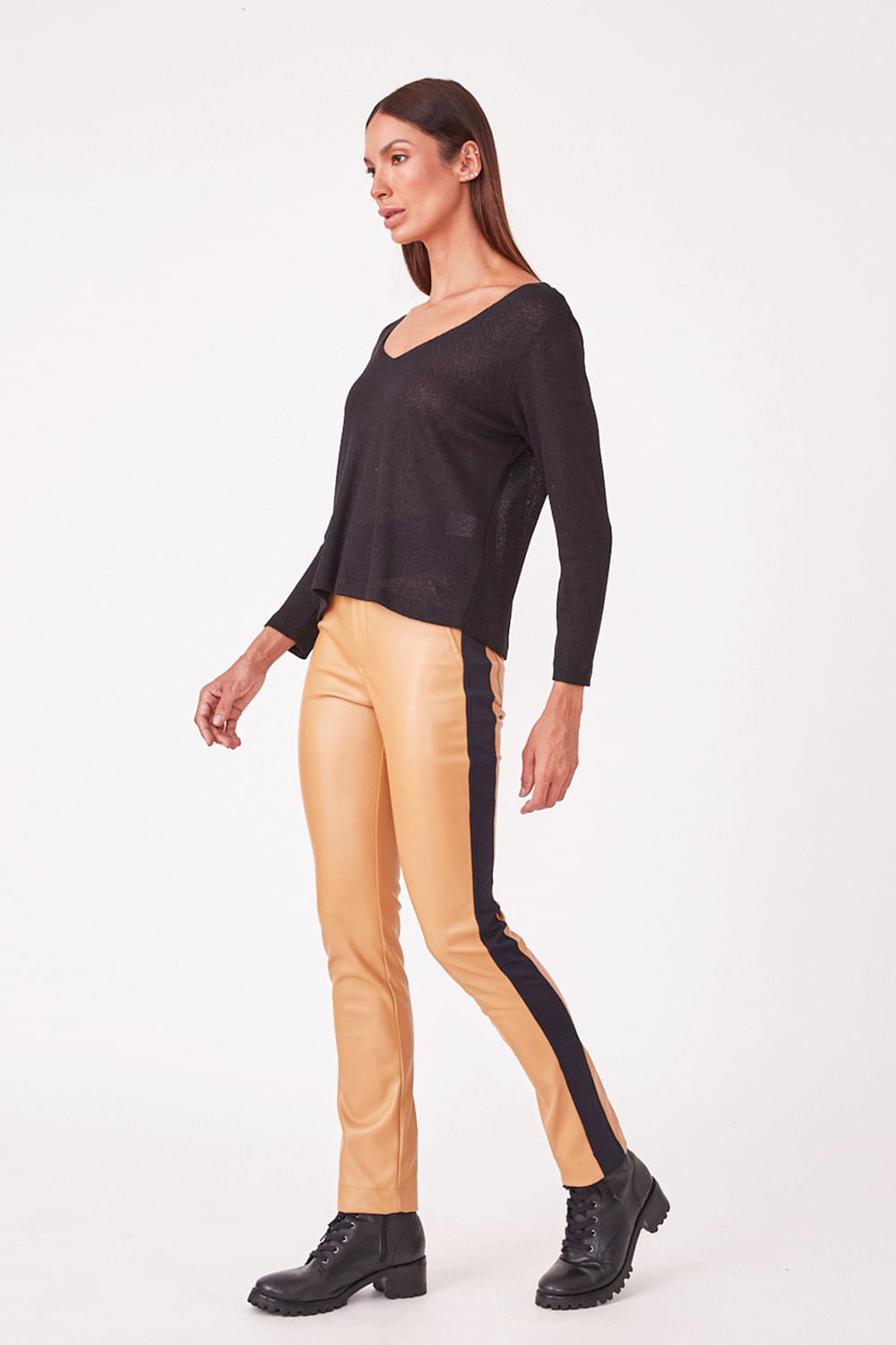 Hidrogênio - CALÇA LEGGING DANUZIA CARAMELO - 19454029